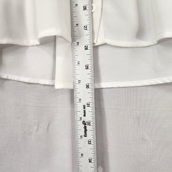 Adrianna Papell Twofer Sweater Shirt Women's M Light Blue White Collared - Picture 6 of 8